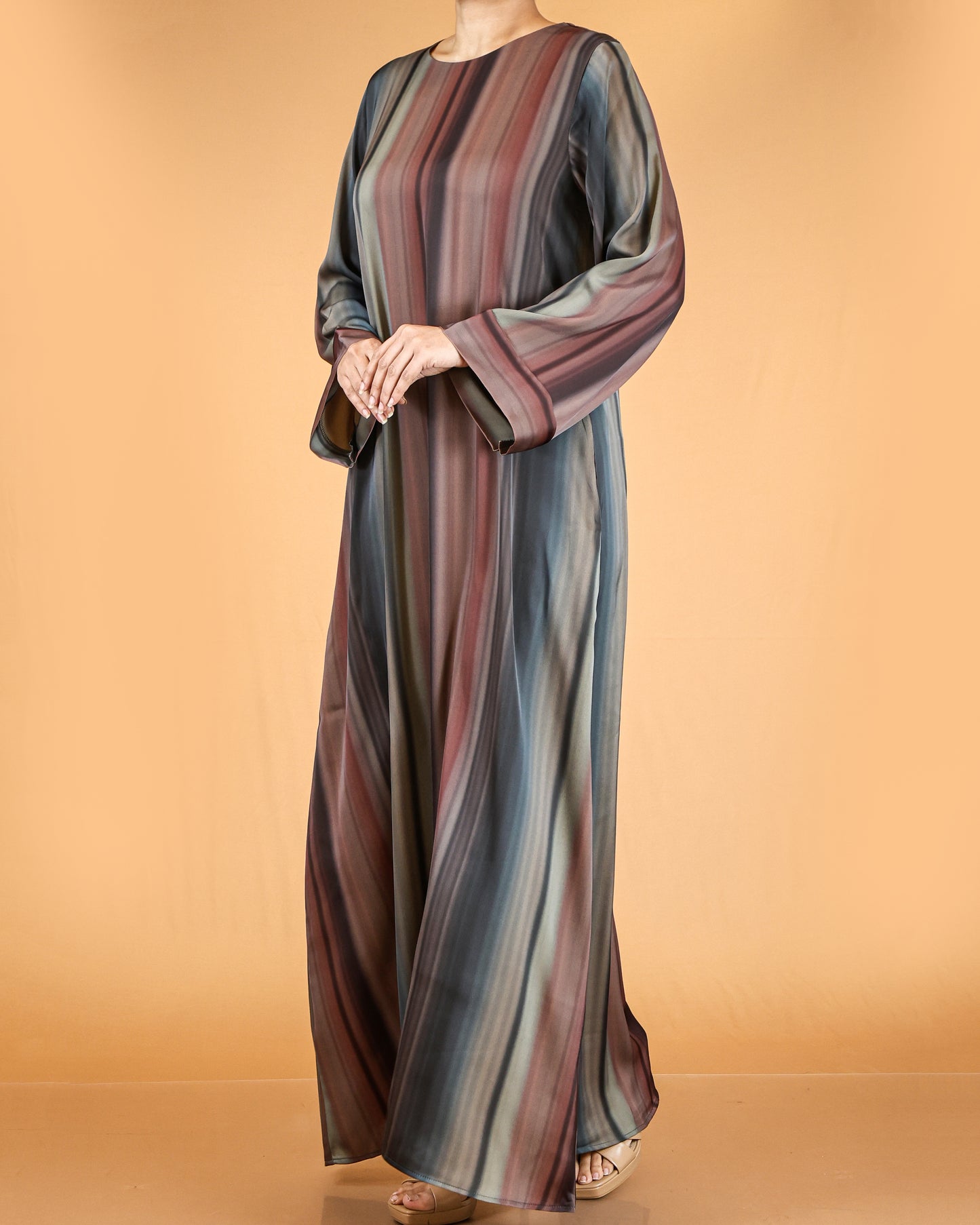 Elegant Striped Flow Maxi Dress