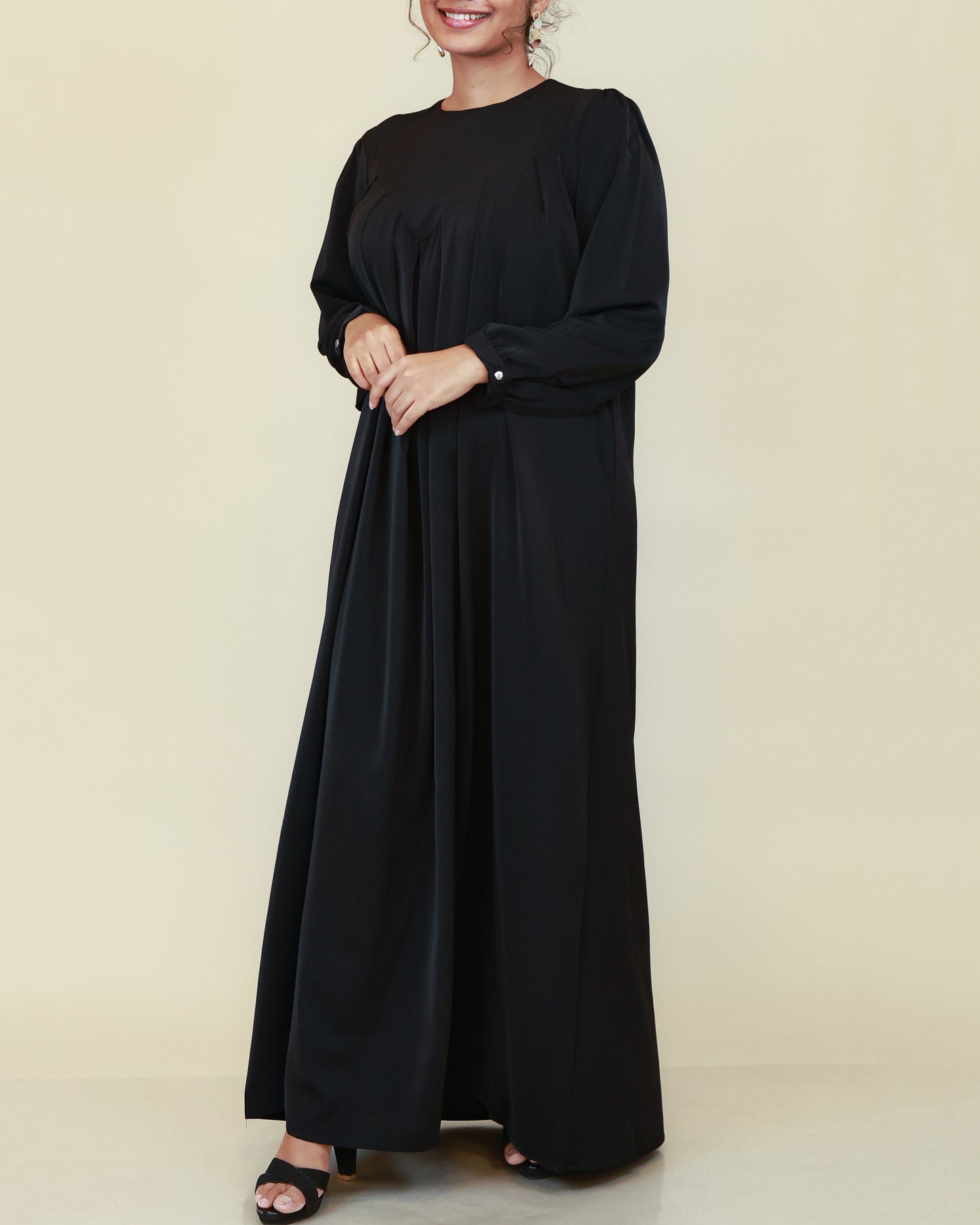 Aurelia Pleated Black Abaya