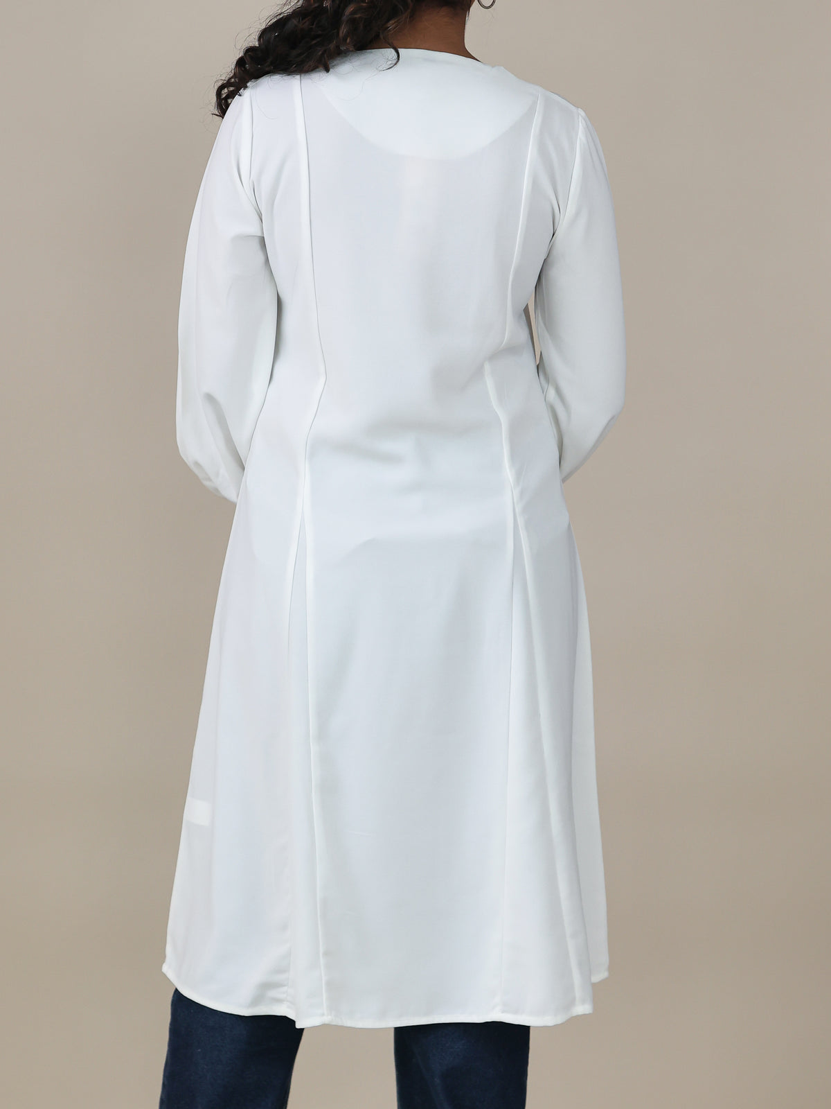 Selene Pure White Button Front Midi