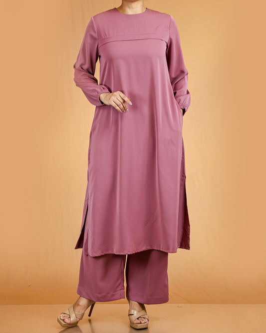 lace Top & Wide-Leg Pant Co-ord Set