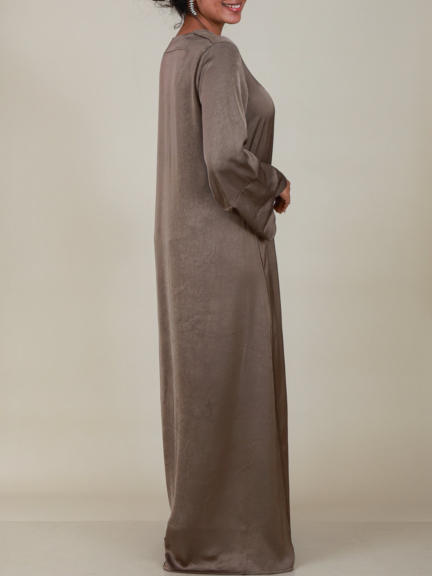 Amara Taupe Bell Sleeve Abaya