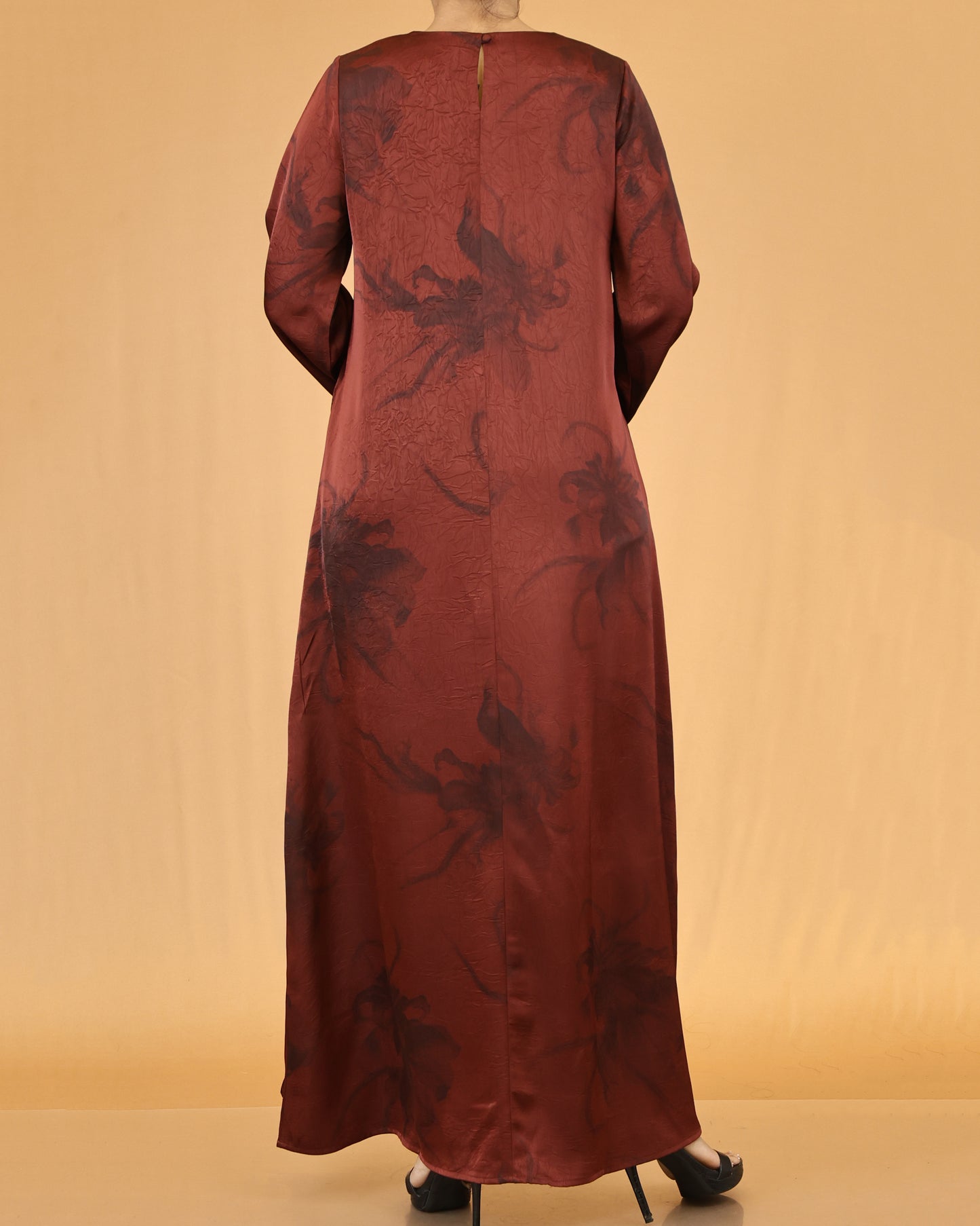Rust Floral Abaya