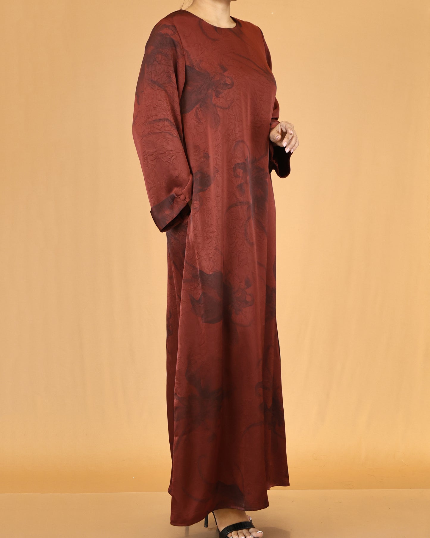 Rust Floral Abaya