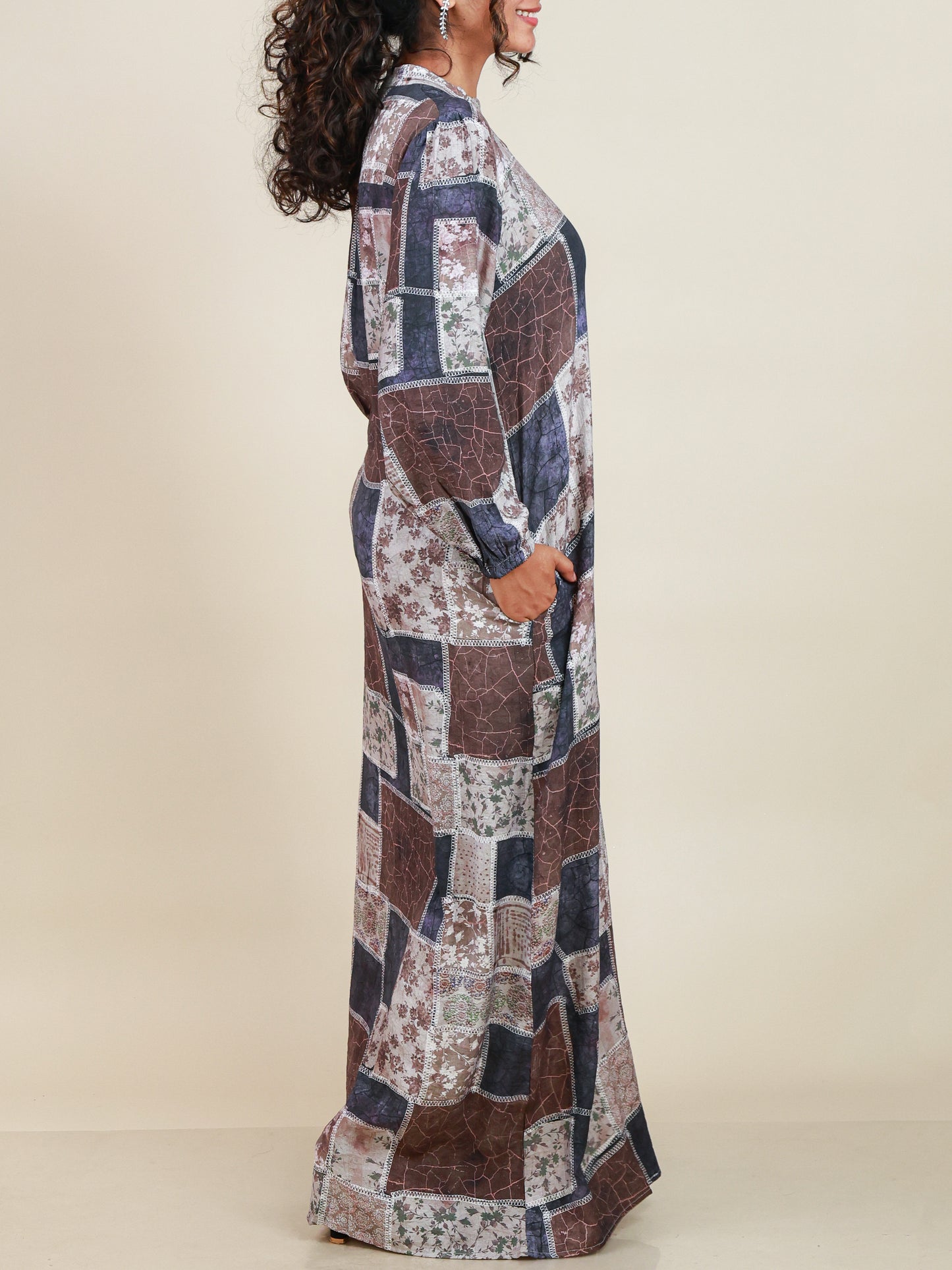 Zarelle Mosaic Print Maxi