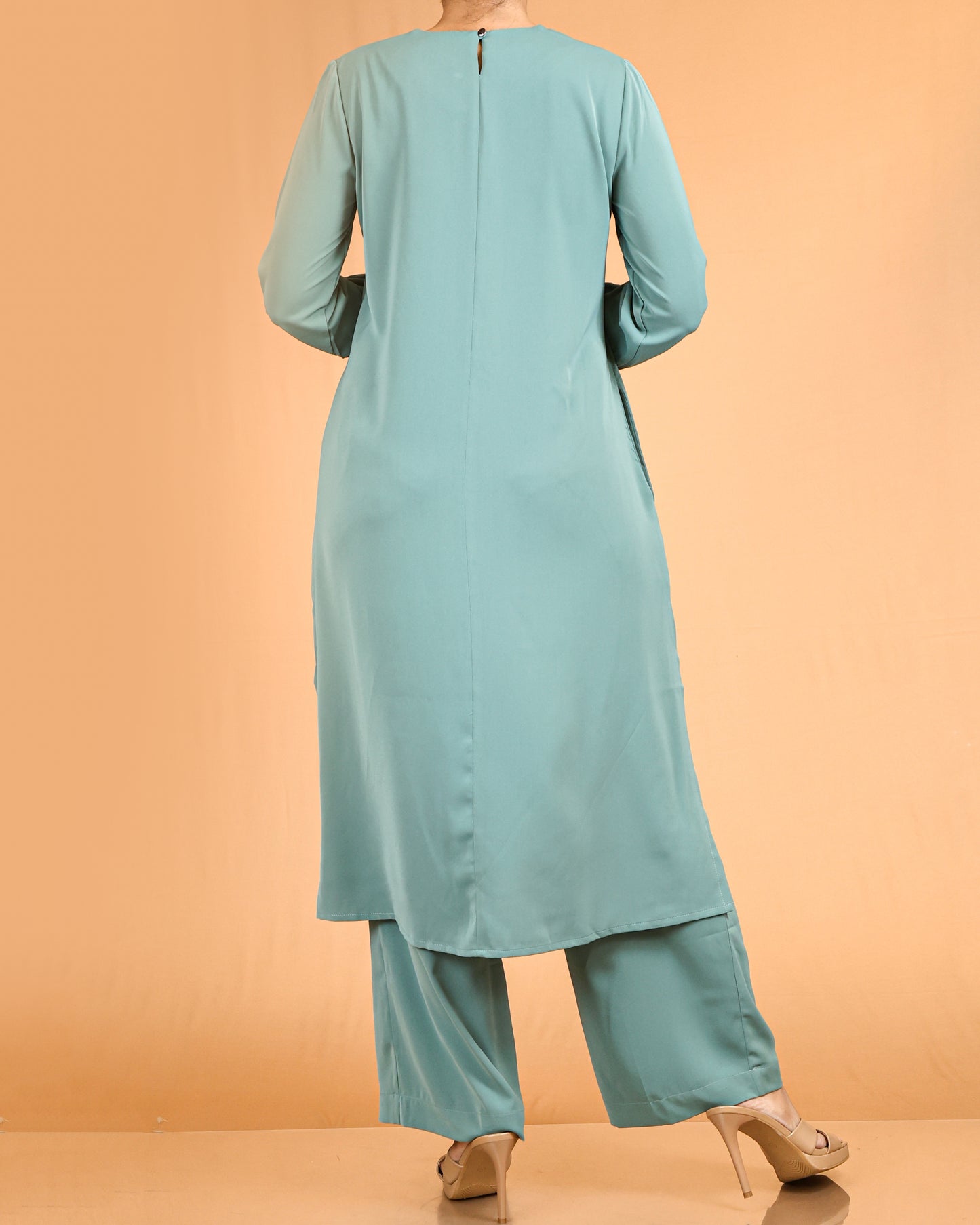 Classic lace Top & Wide-Leg Pant Co-ord Set