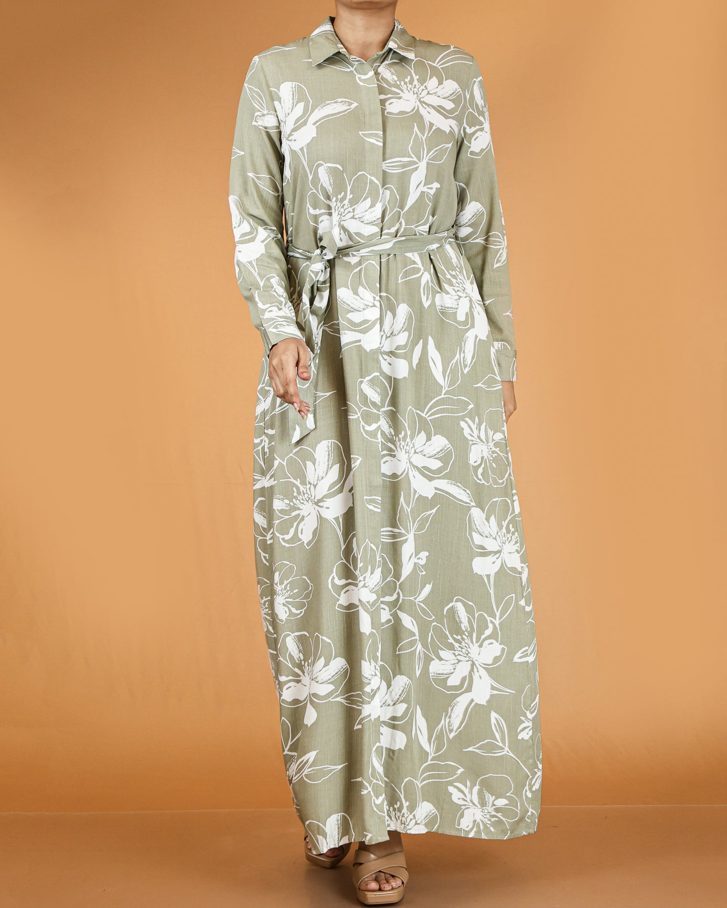 Floral Button Down Maxi Dress