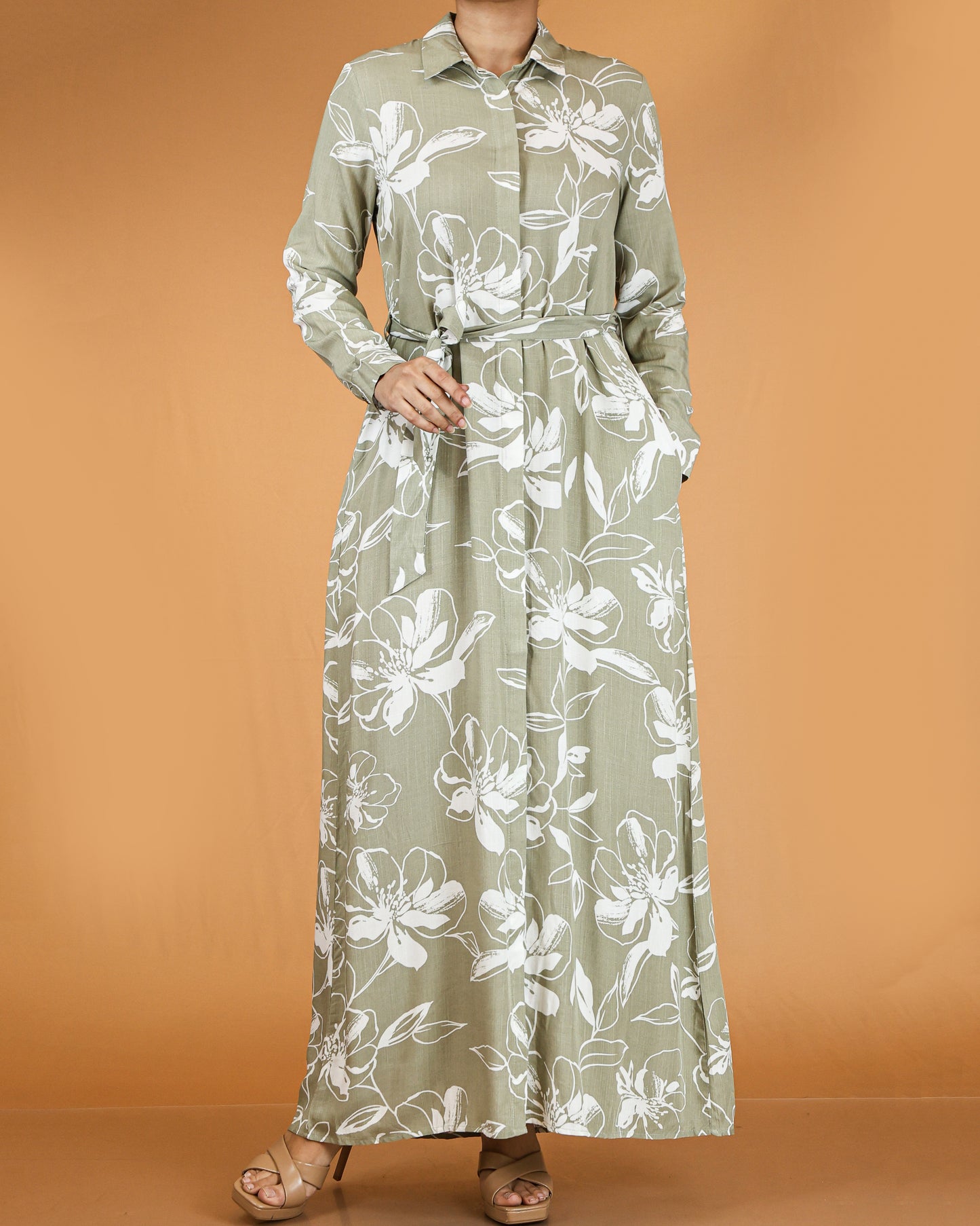 Floral Button Down Maxi Dress