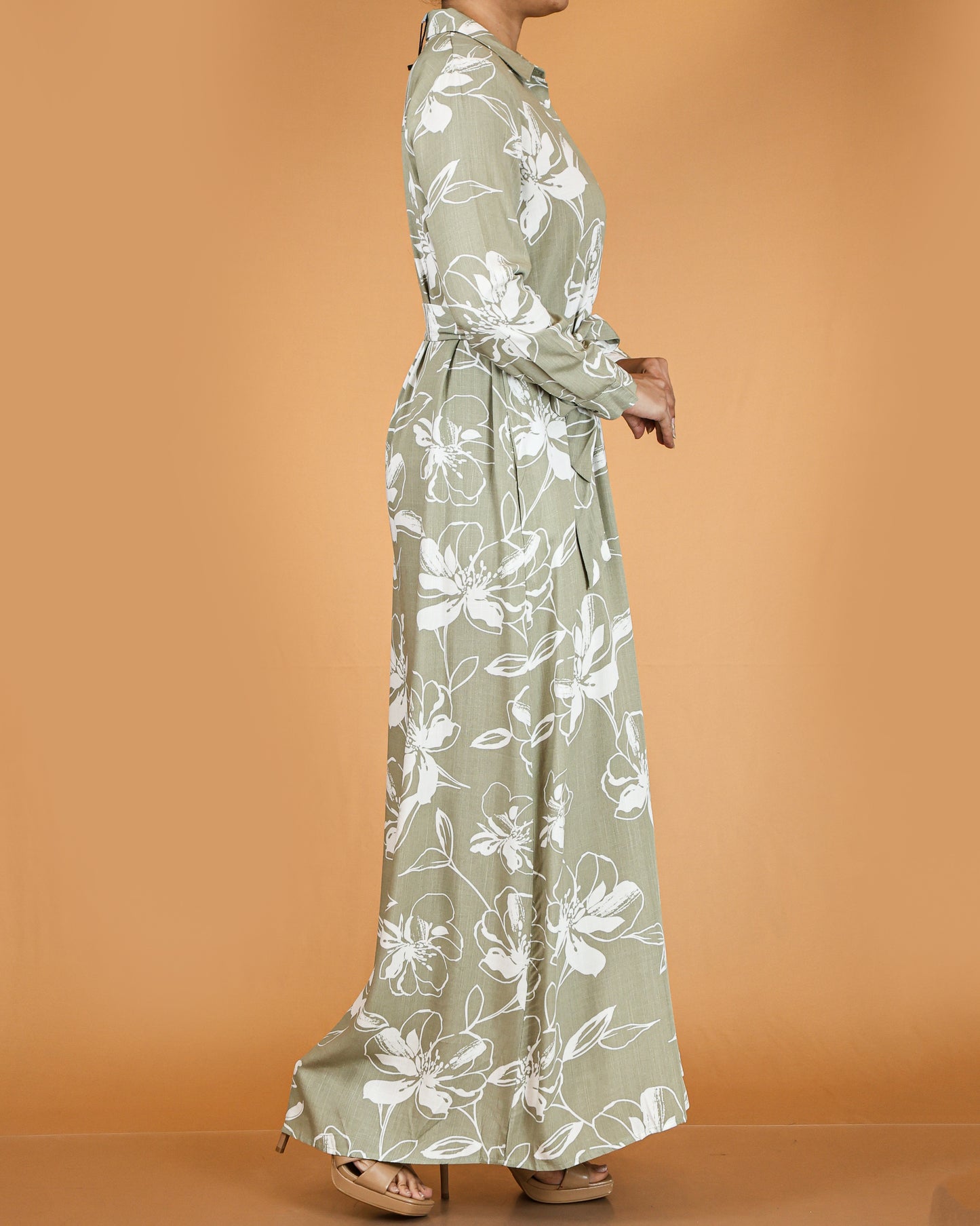 Floral Button Down Maxi Dress