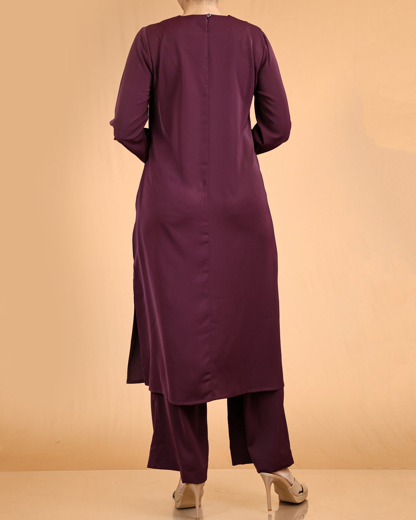 Classic lace Top & Wide-Leg Pant Co-ord Set