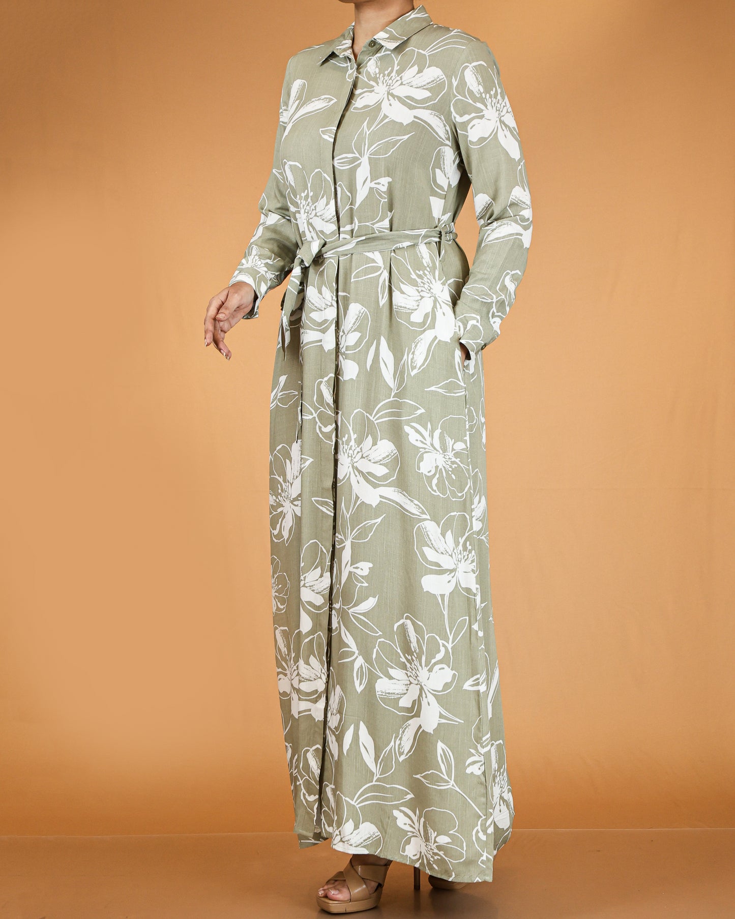 Floral Button Down Maxi Dress