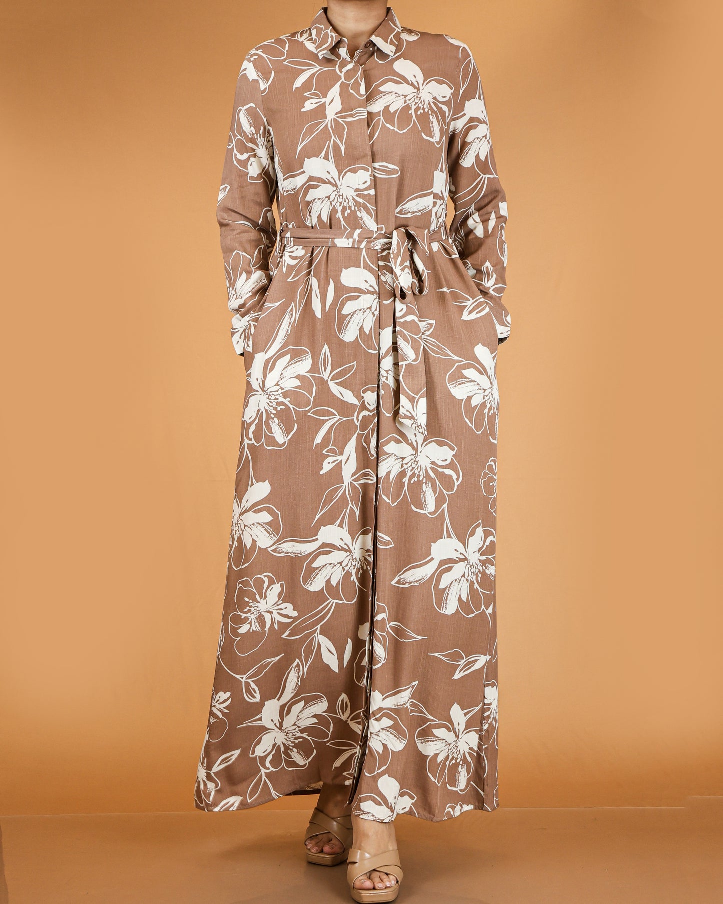 Floral Button Down Maxi Dress