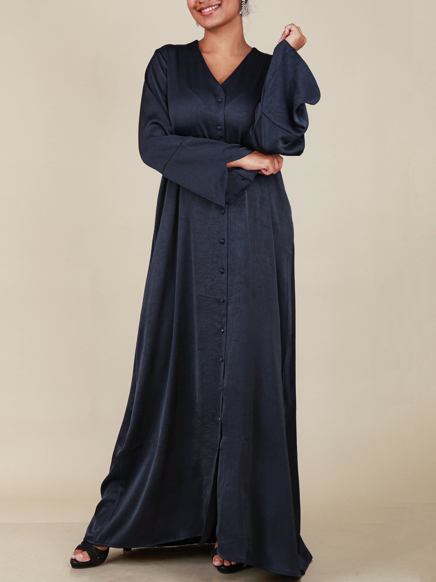 Amara Midnight Navy Bell Sleeve Abaya