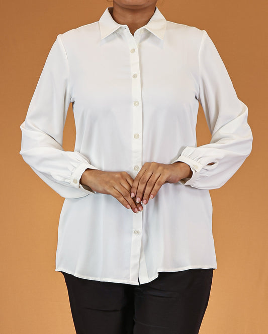 White Buttoned Shirt Dress