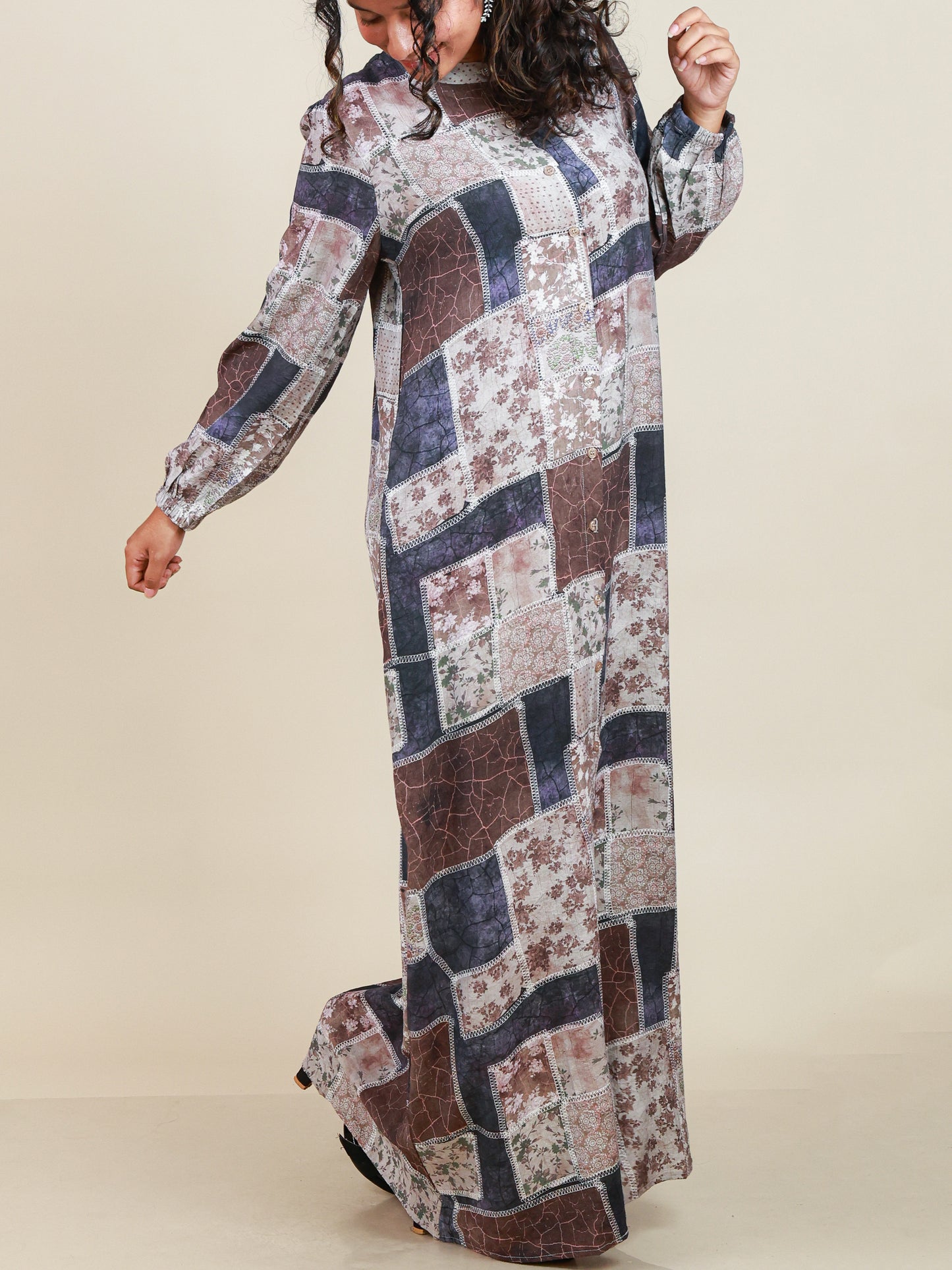 Zarelle Mosaic Print Maxi
