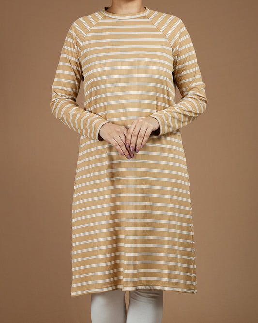 Striped Long Sleeve T-Shirt Tunic