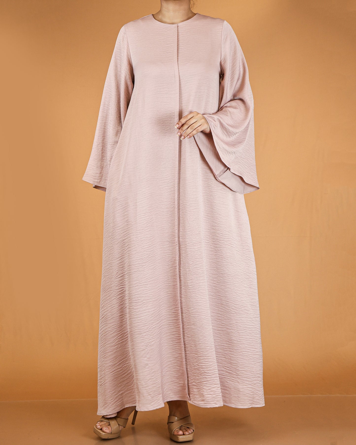 Flowy Textured Maxi Dress with Overlay