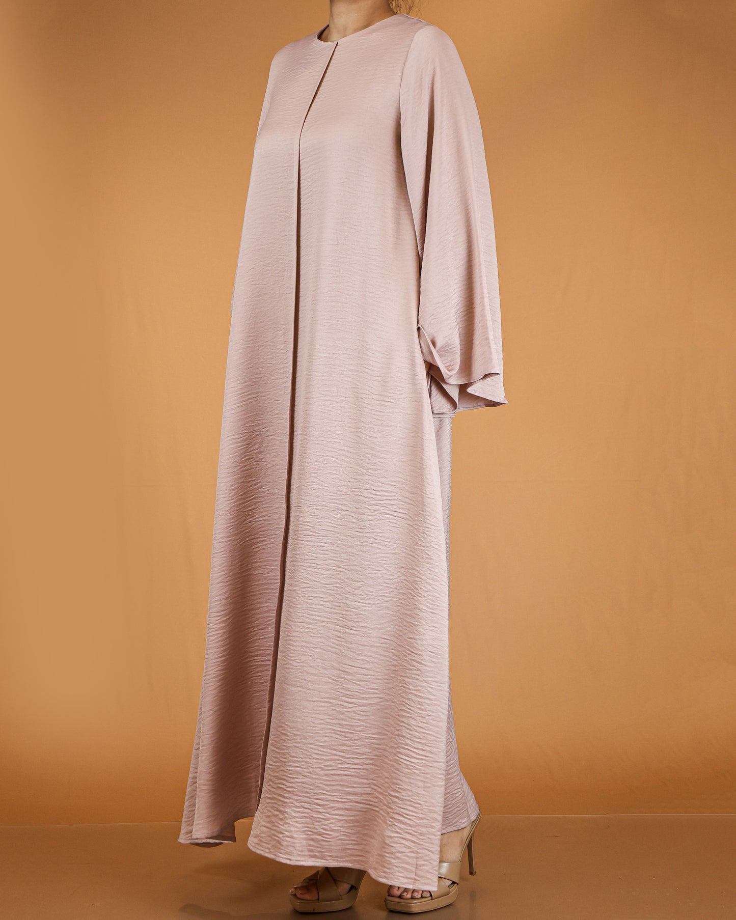 Flowy Textured Maxi Dress with Overlay