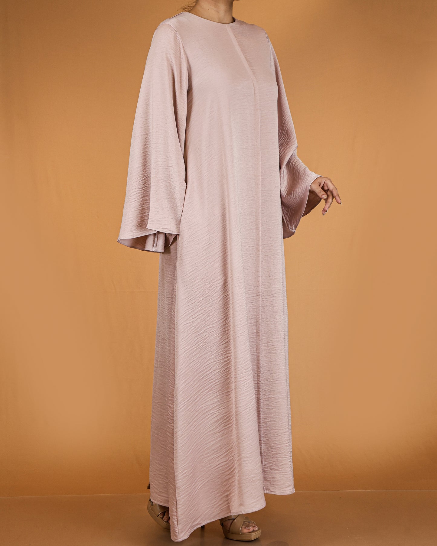 Flowy Textured Maxi Dress with Overlay