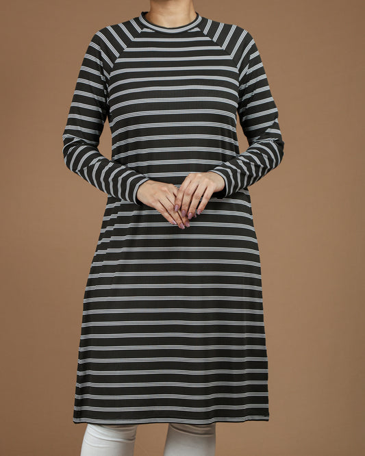 Striped Long Sleeve T-Shirt Tunic