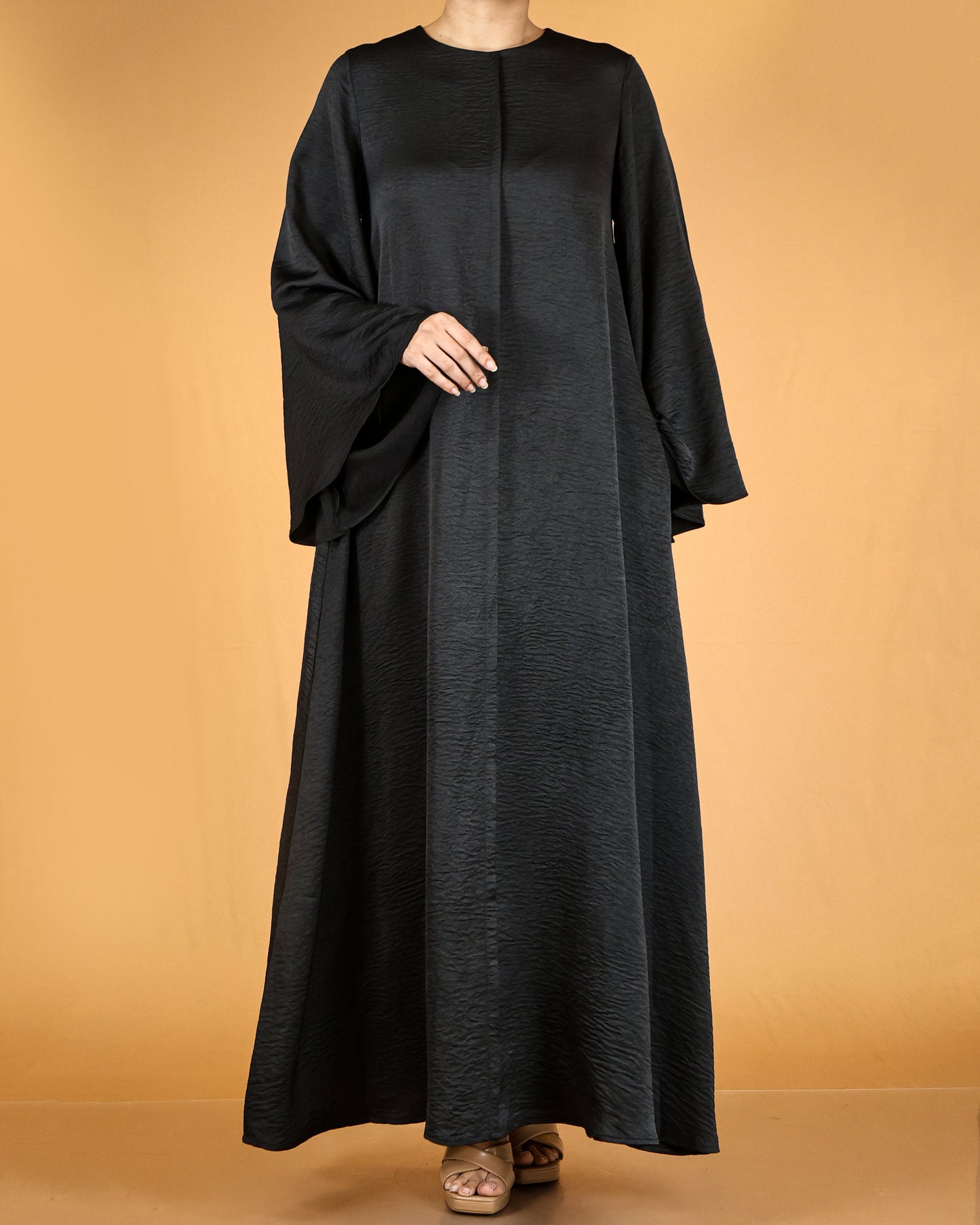 Flowy Textured Maxi Dress with Overlay