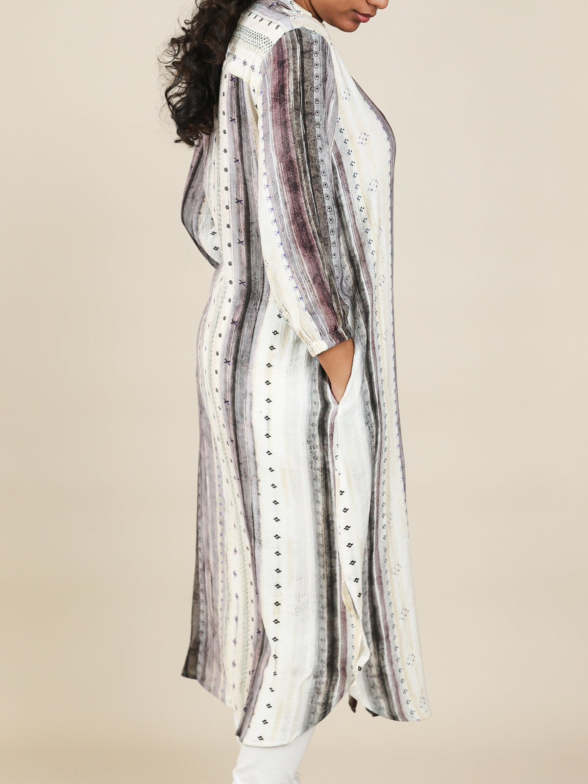 Avyra Miststone Print Shirt Dress