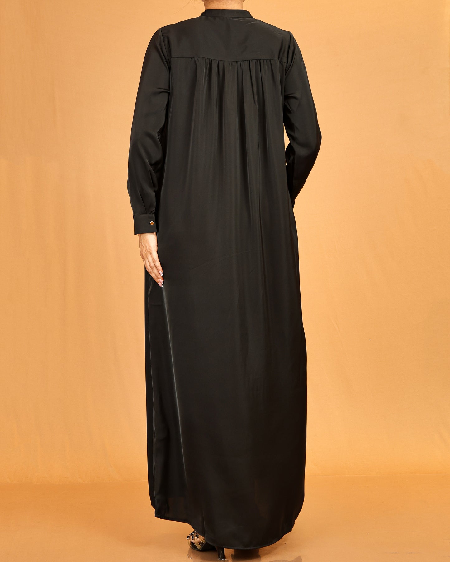Classic Button-Down Shirt Maxi Dress – Classic Black