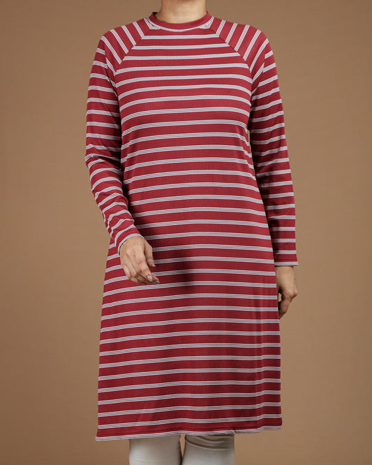 Striped Long Sleeve T-Shirt Tunic