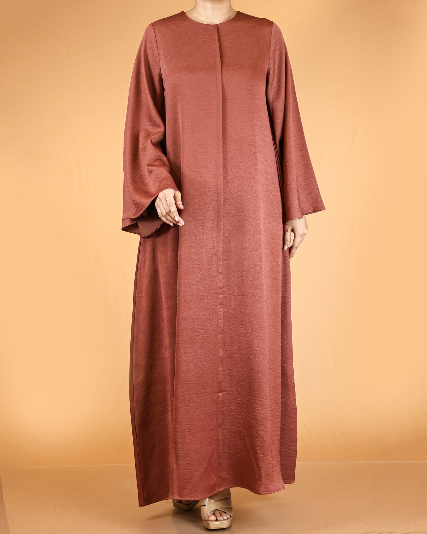 Flowy Textured Maxi Dress with Overlay