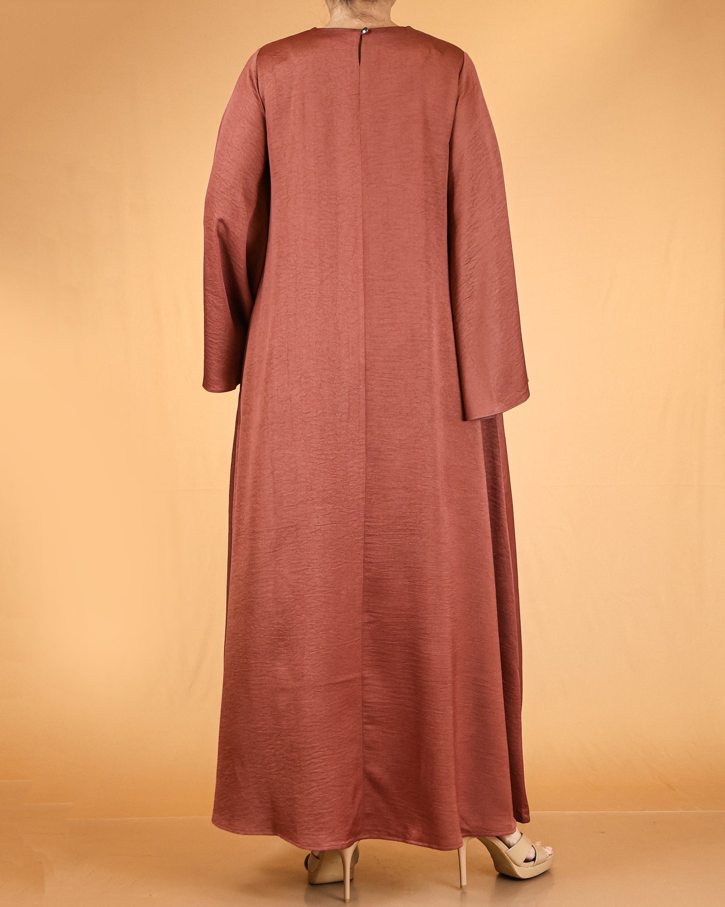 Flowy Textured Maxi Dress with Overlay