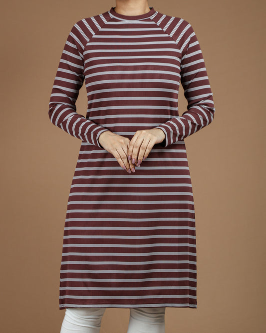 Striped Long Sleeve T-Shirt Tunic