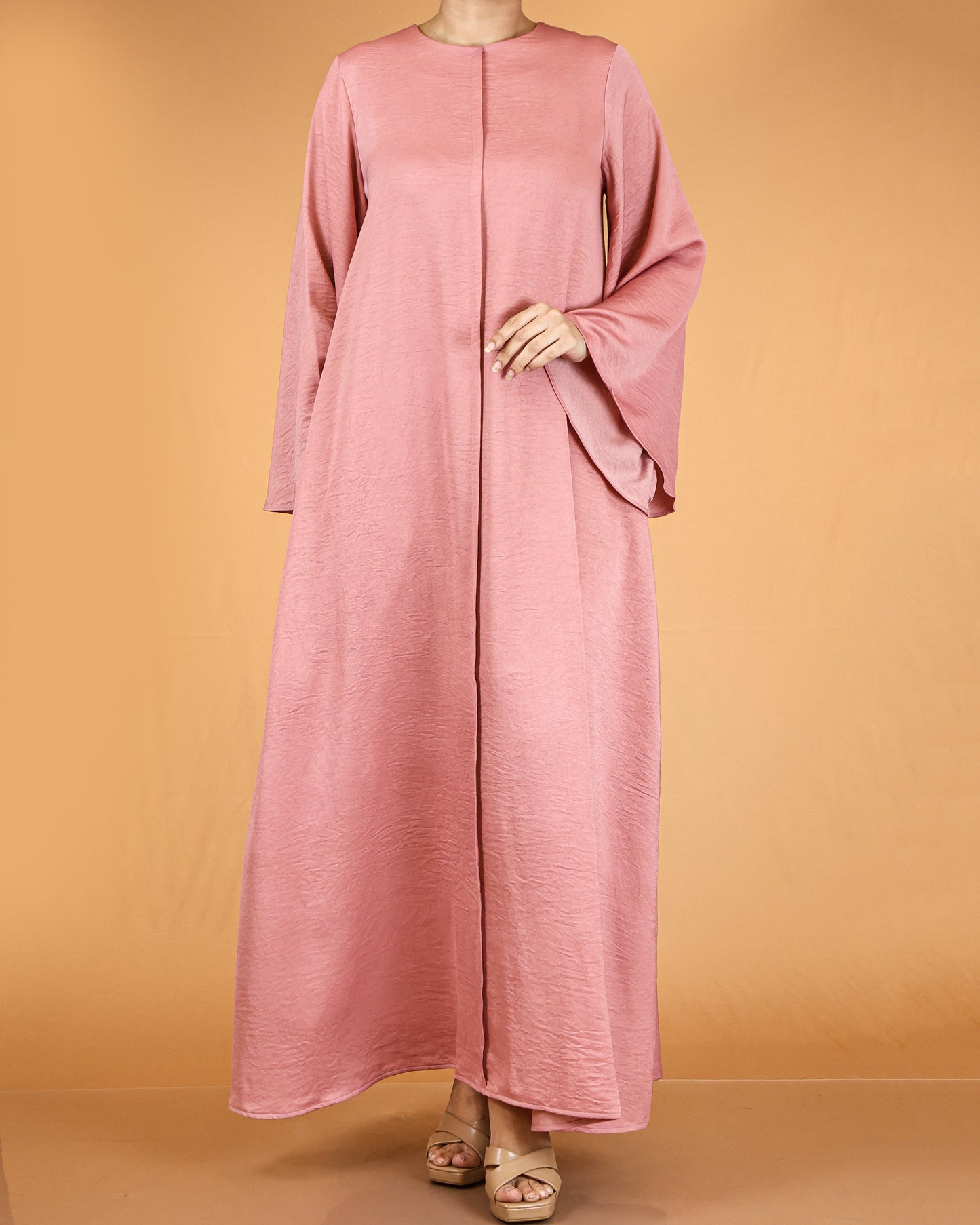 Flowy Textured Maxi Dress with Overlay