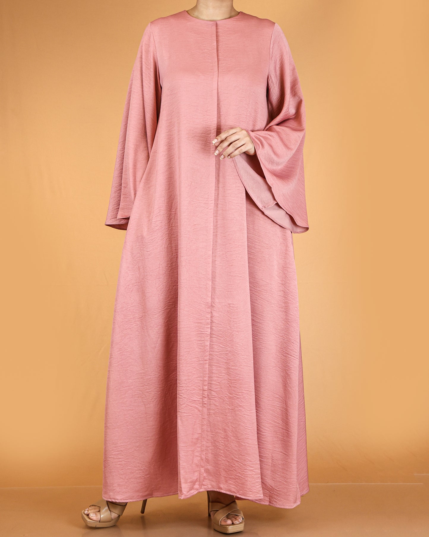 Flowy Textured Maxi Dress with Overlay