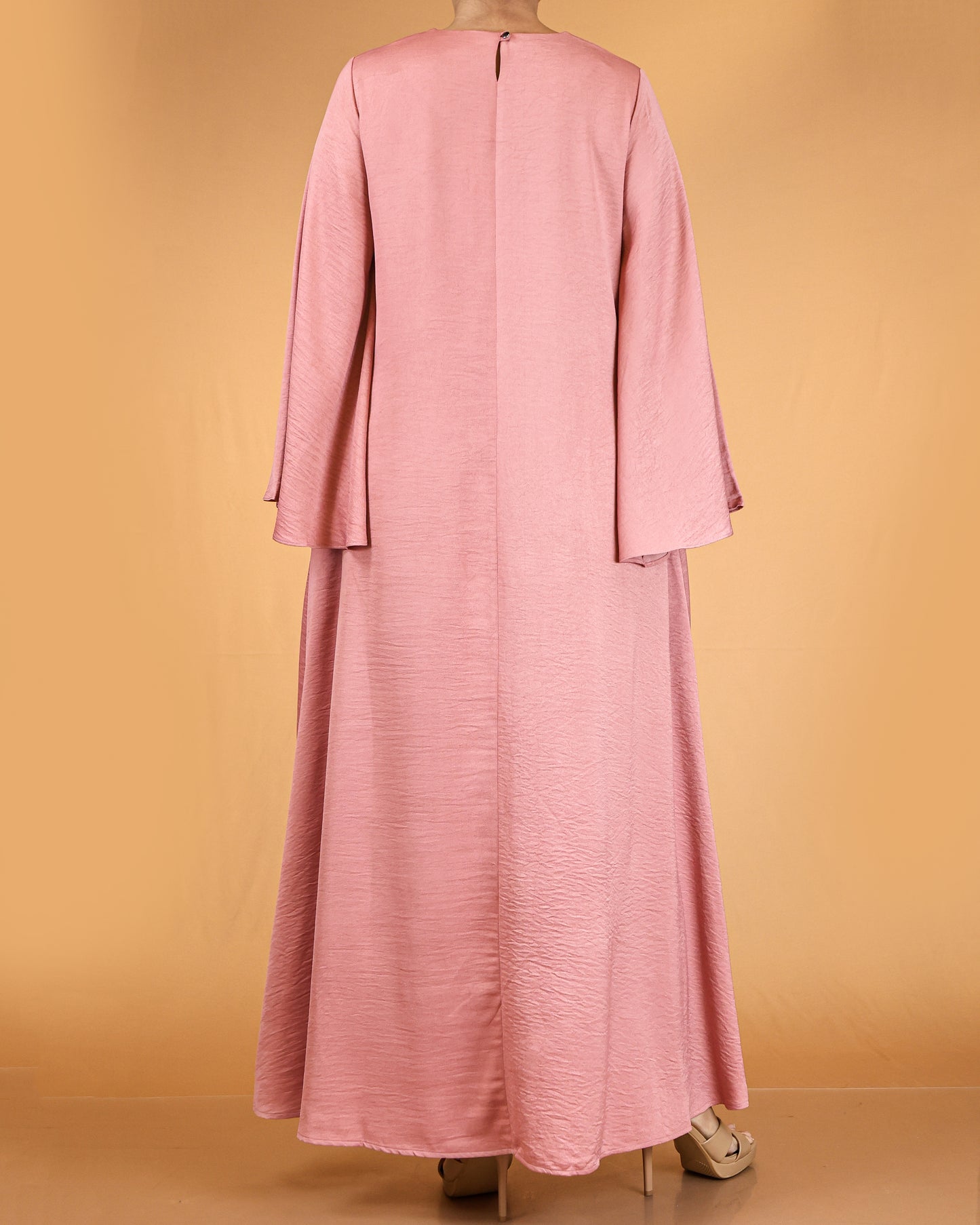 Flowy Textured Maxi Dress with Overlay