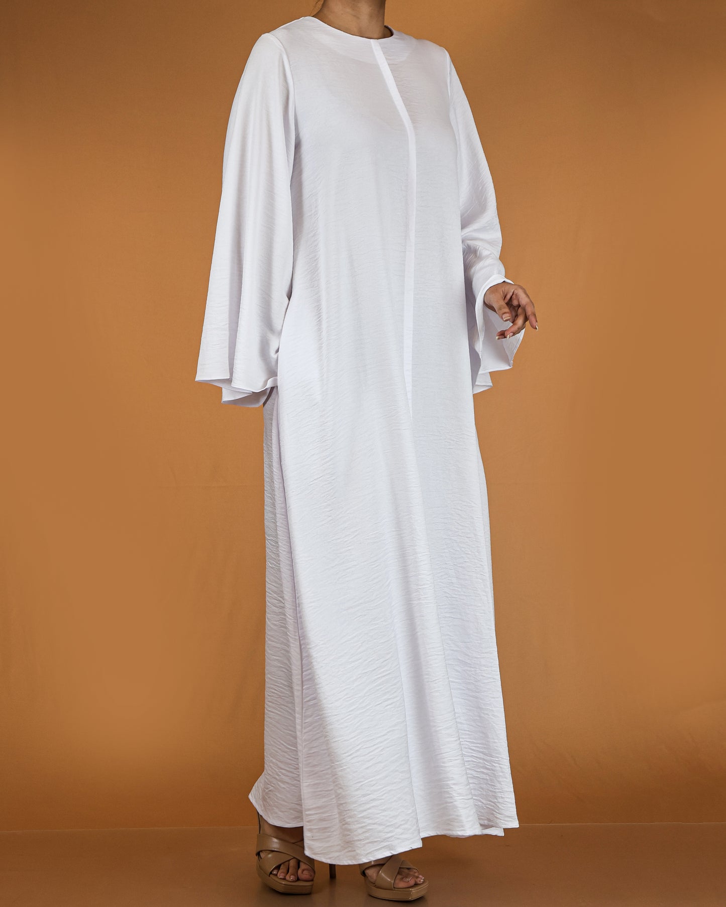 Flowy Textured Maxi Dress with Overlay