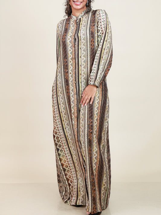 Calista Earthline Print Maxi