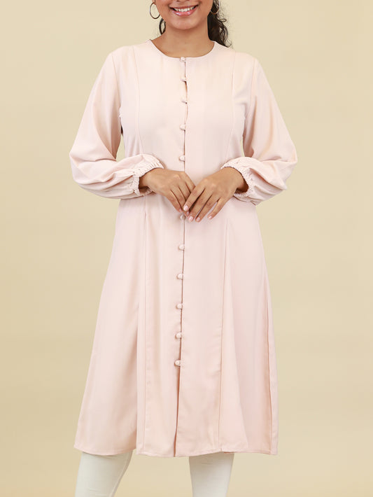 Selene Blush Button Front Midi