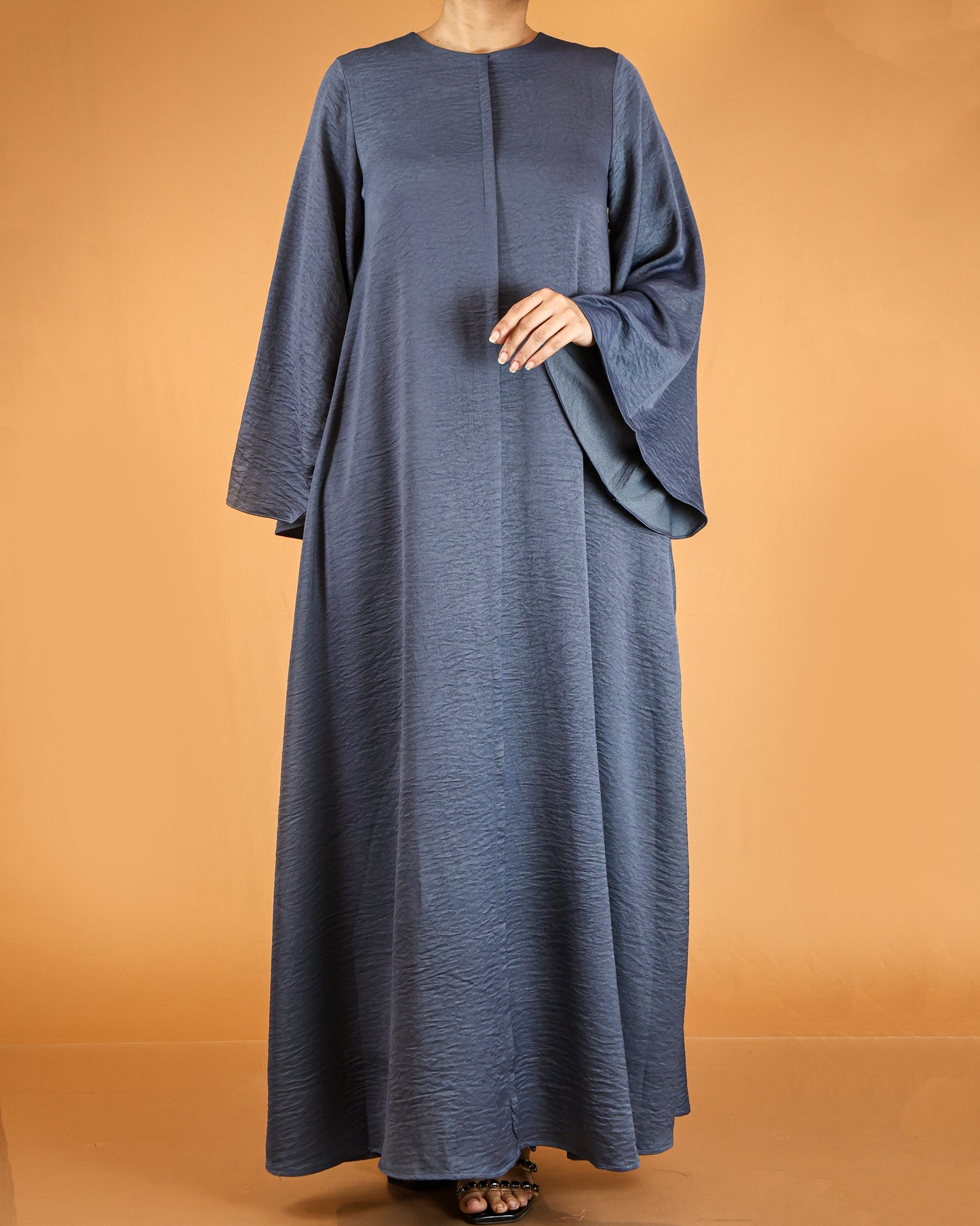 Flowy Textured Maxi Dress with Overlay