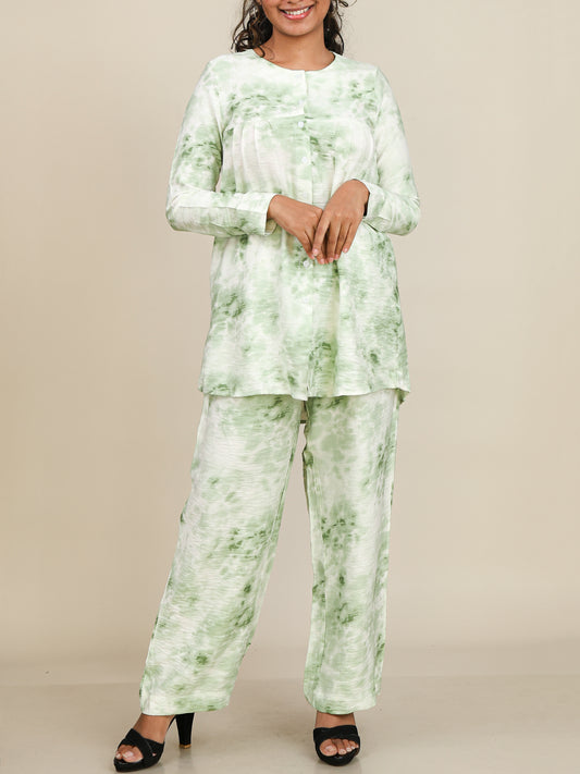 Selene Sage Green Print Co-Ord Set
