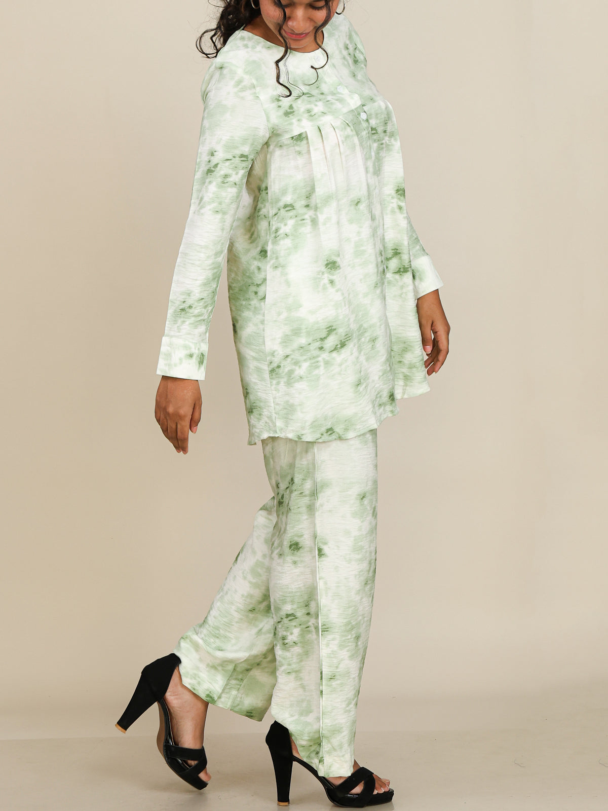 Selene Sage Green Print Co-Ord Set