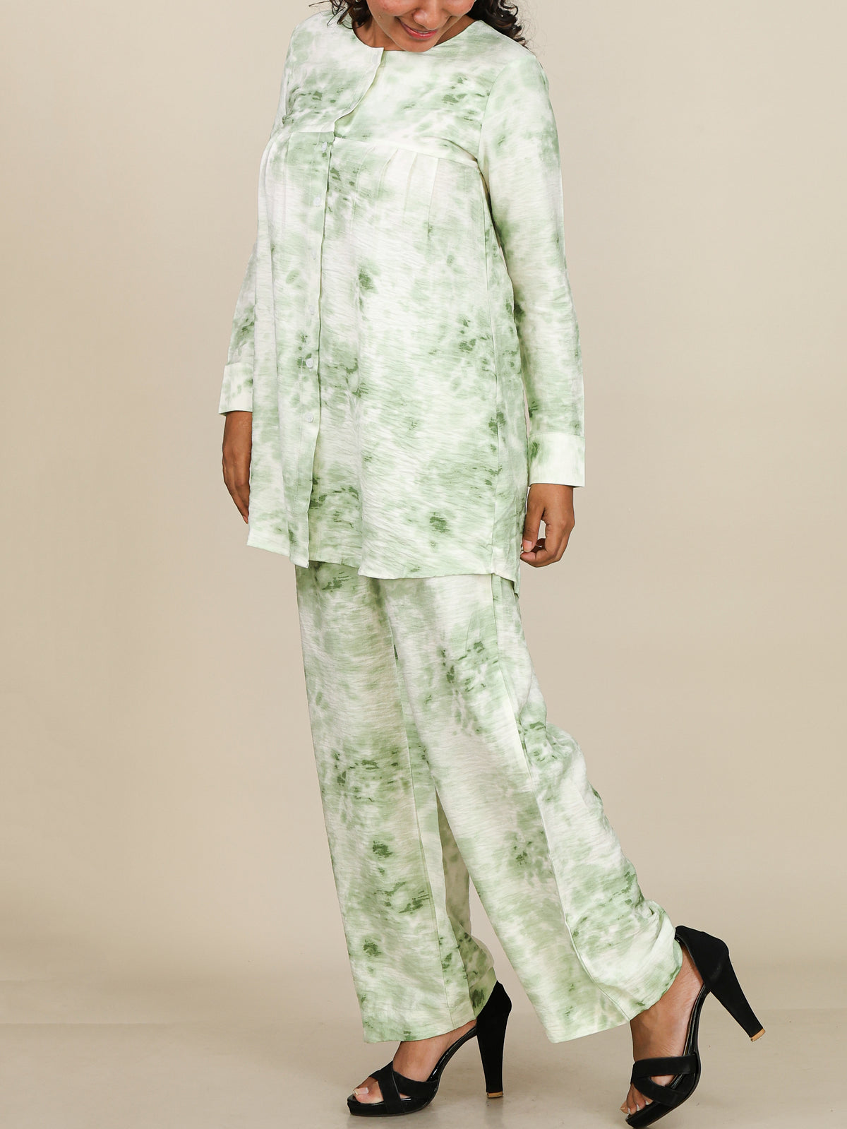 Selene Sage Green Print Co-Ord Set