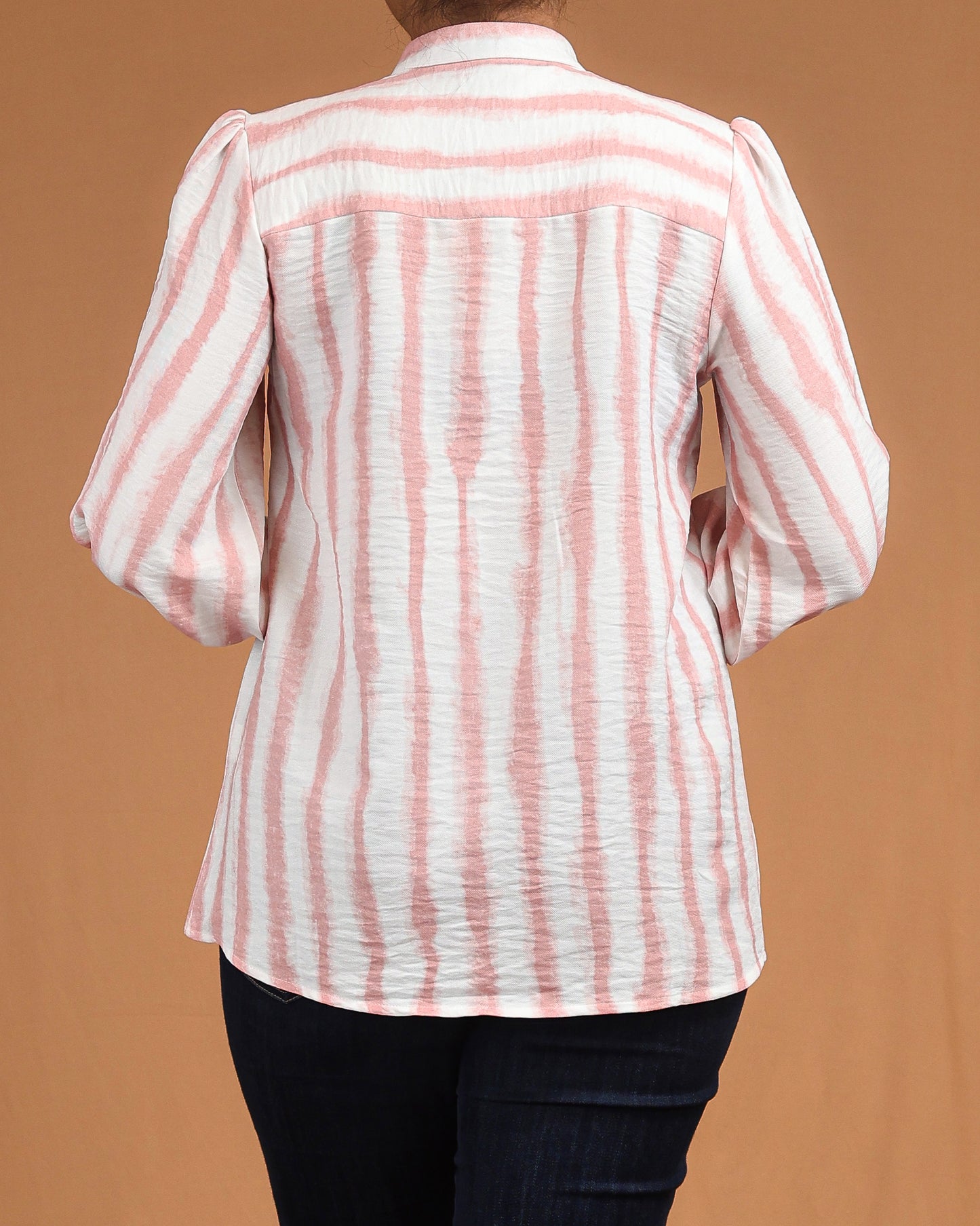 Blush Stripe Button-Down Shirt Dress