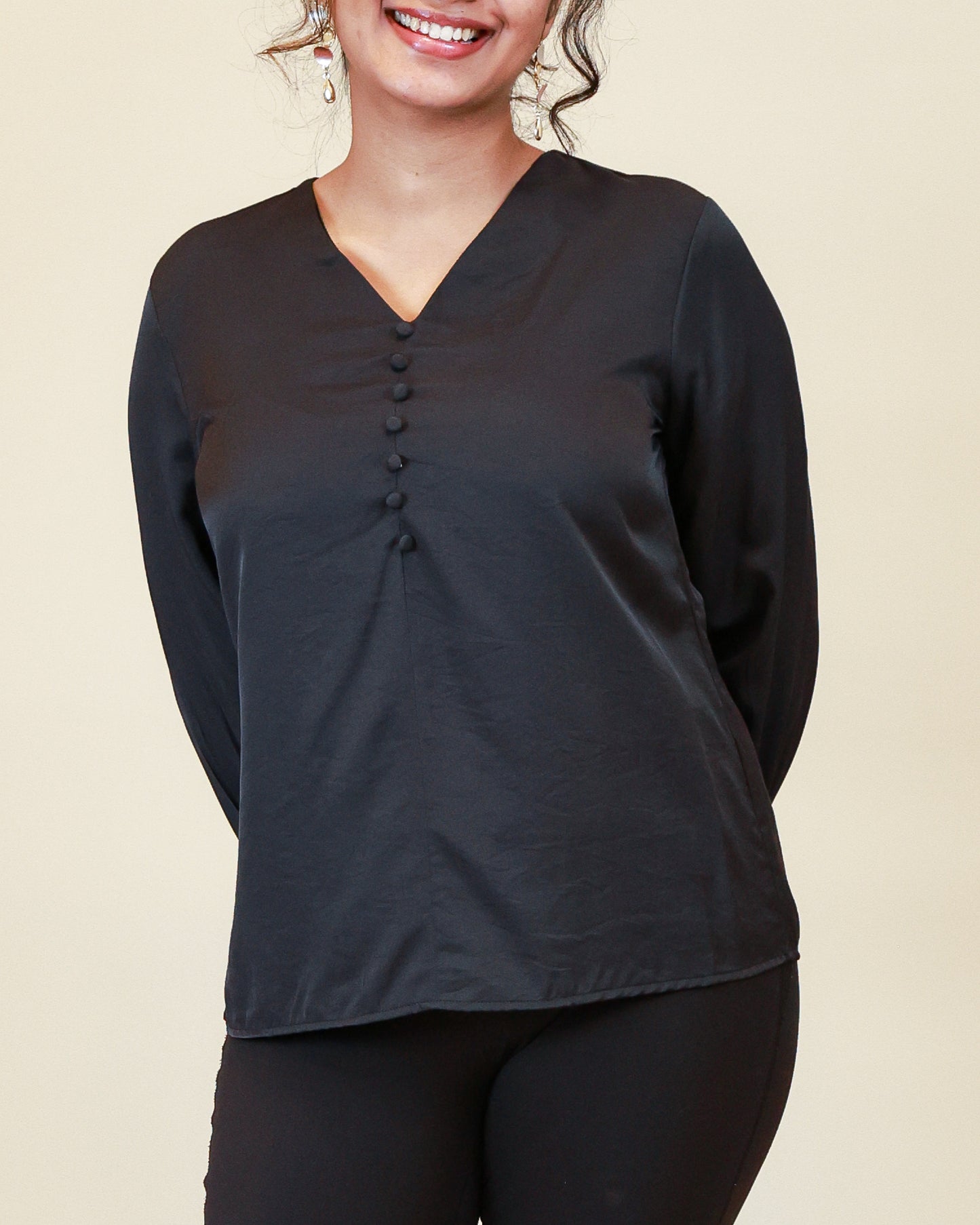 Celeste Black Blouse