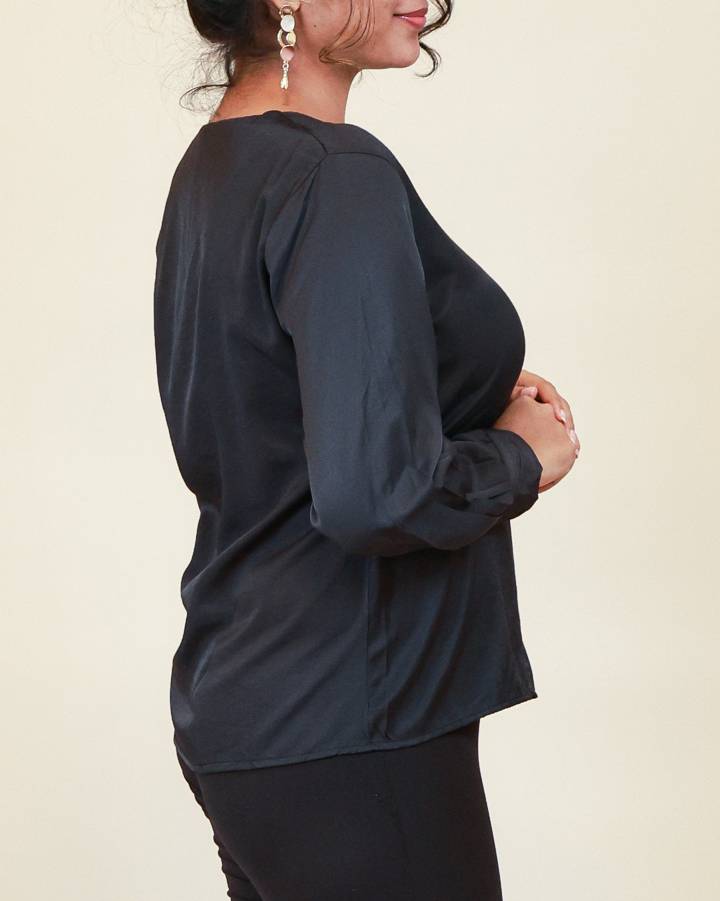 Celeste Black Blouse