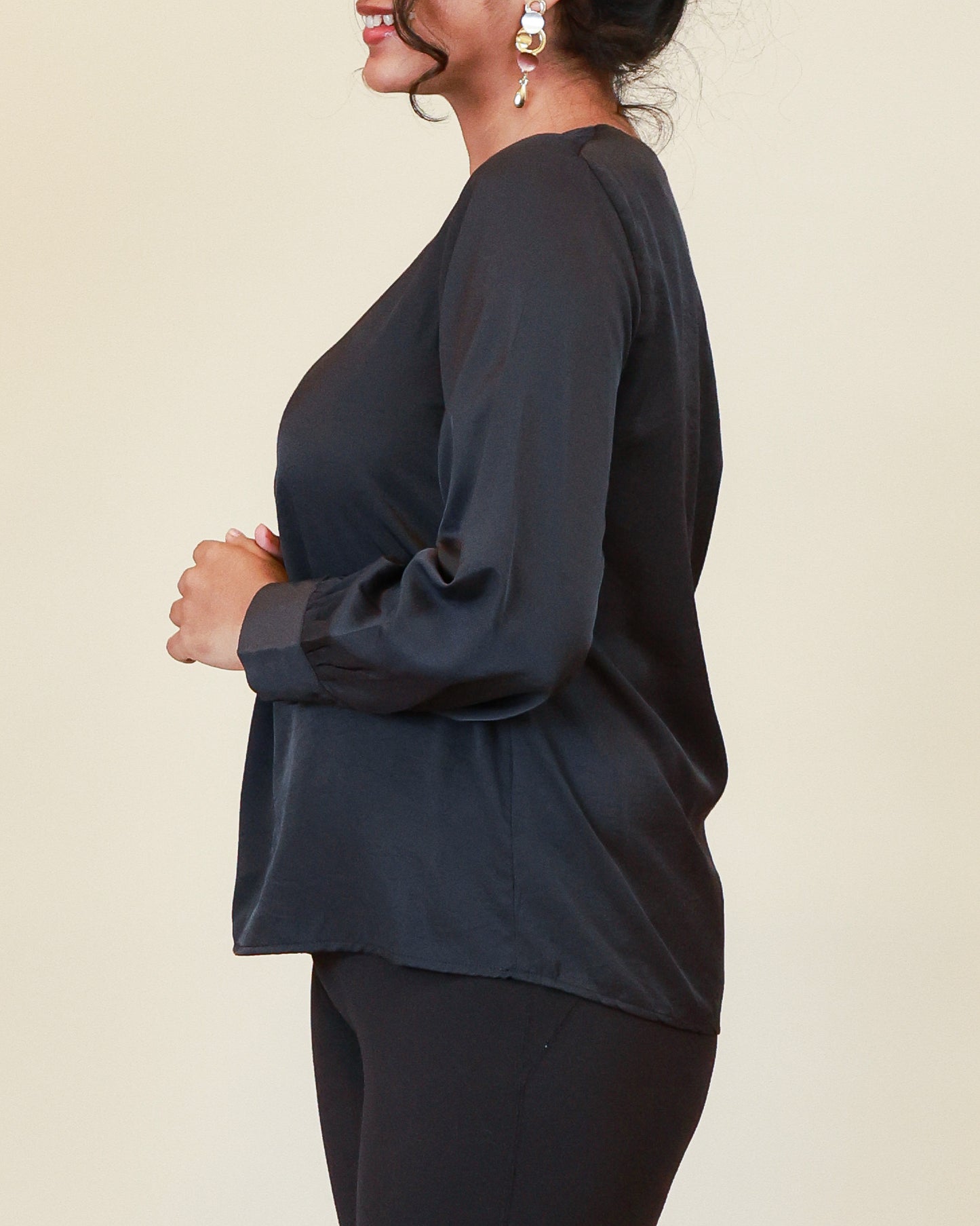 Celeste Black Blouse