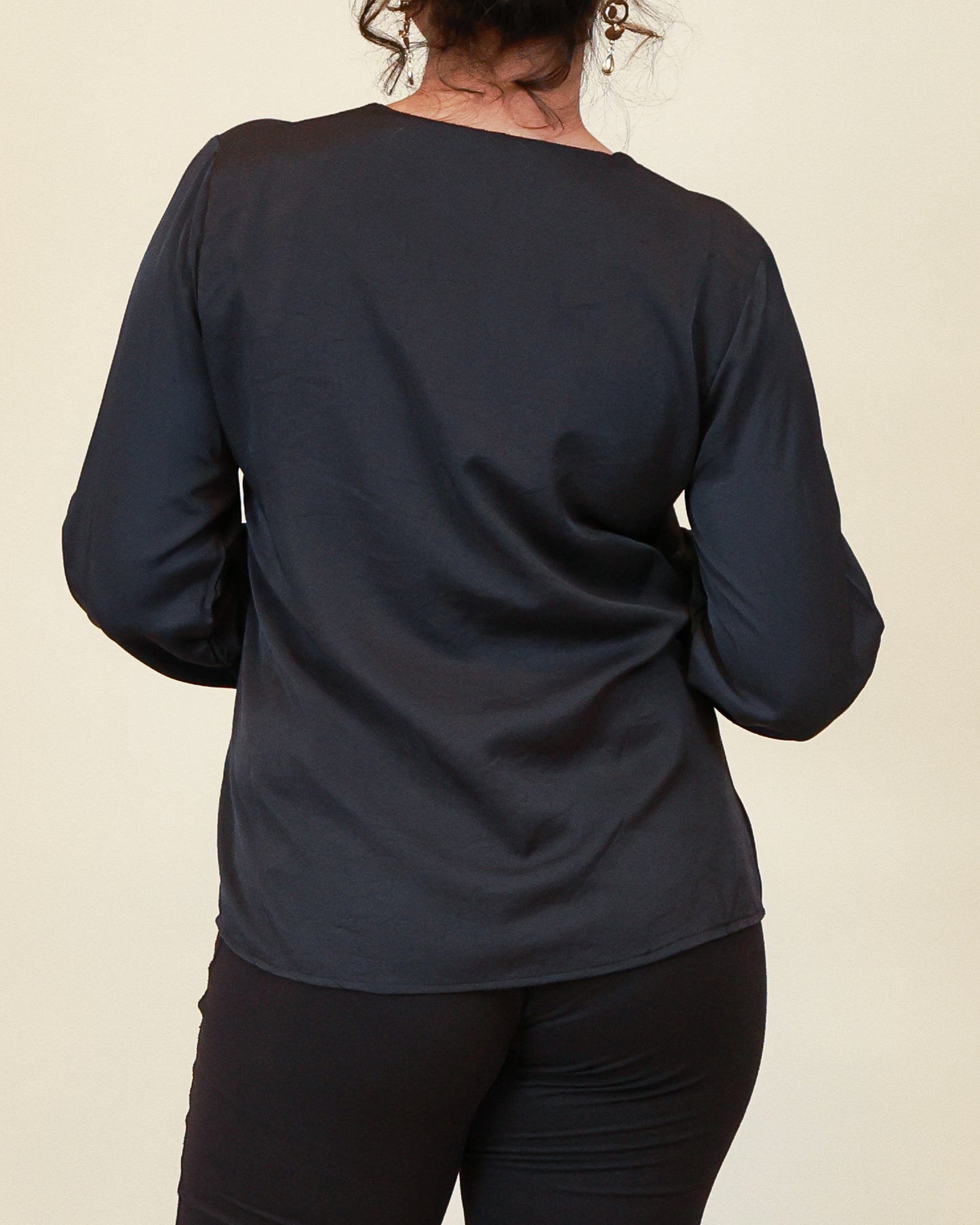 Celeste Black Blouse