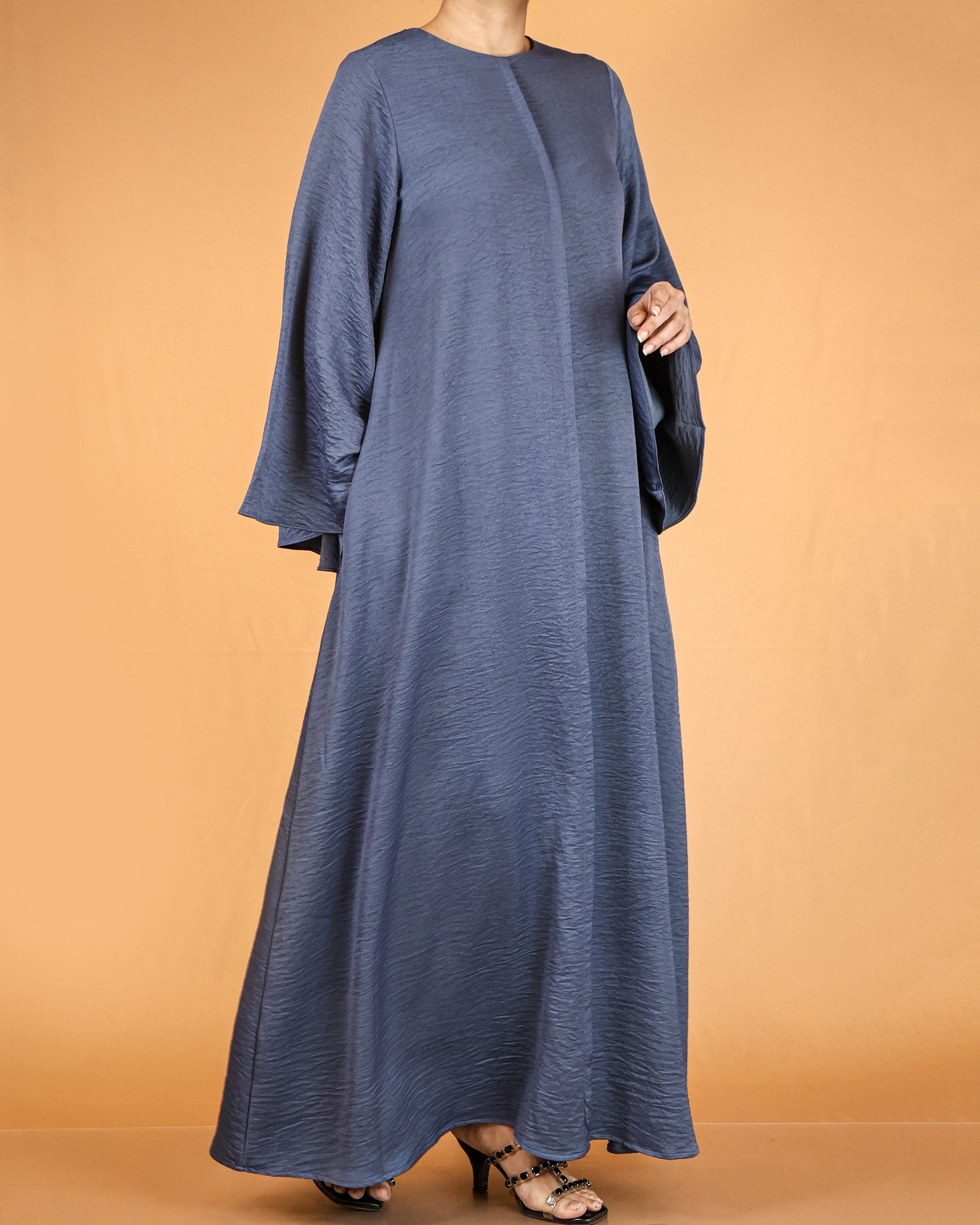 Flowy Textured Maxi Dress with Overlay