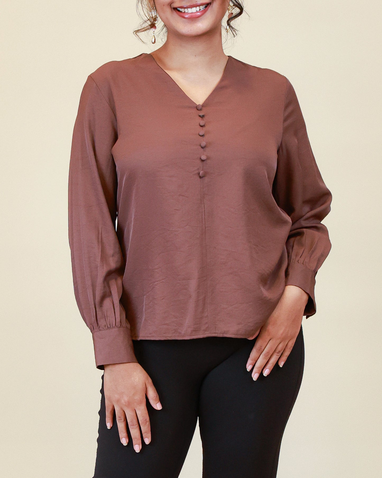 Celeste Mocha Blouse