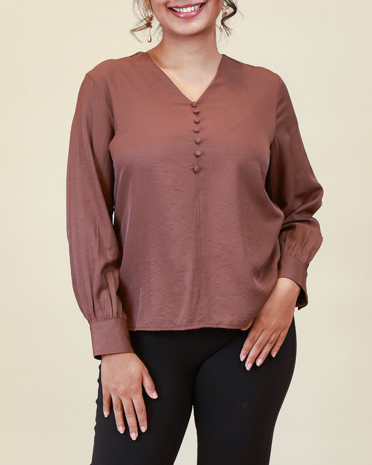 Celeste Mocha Blouse