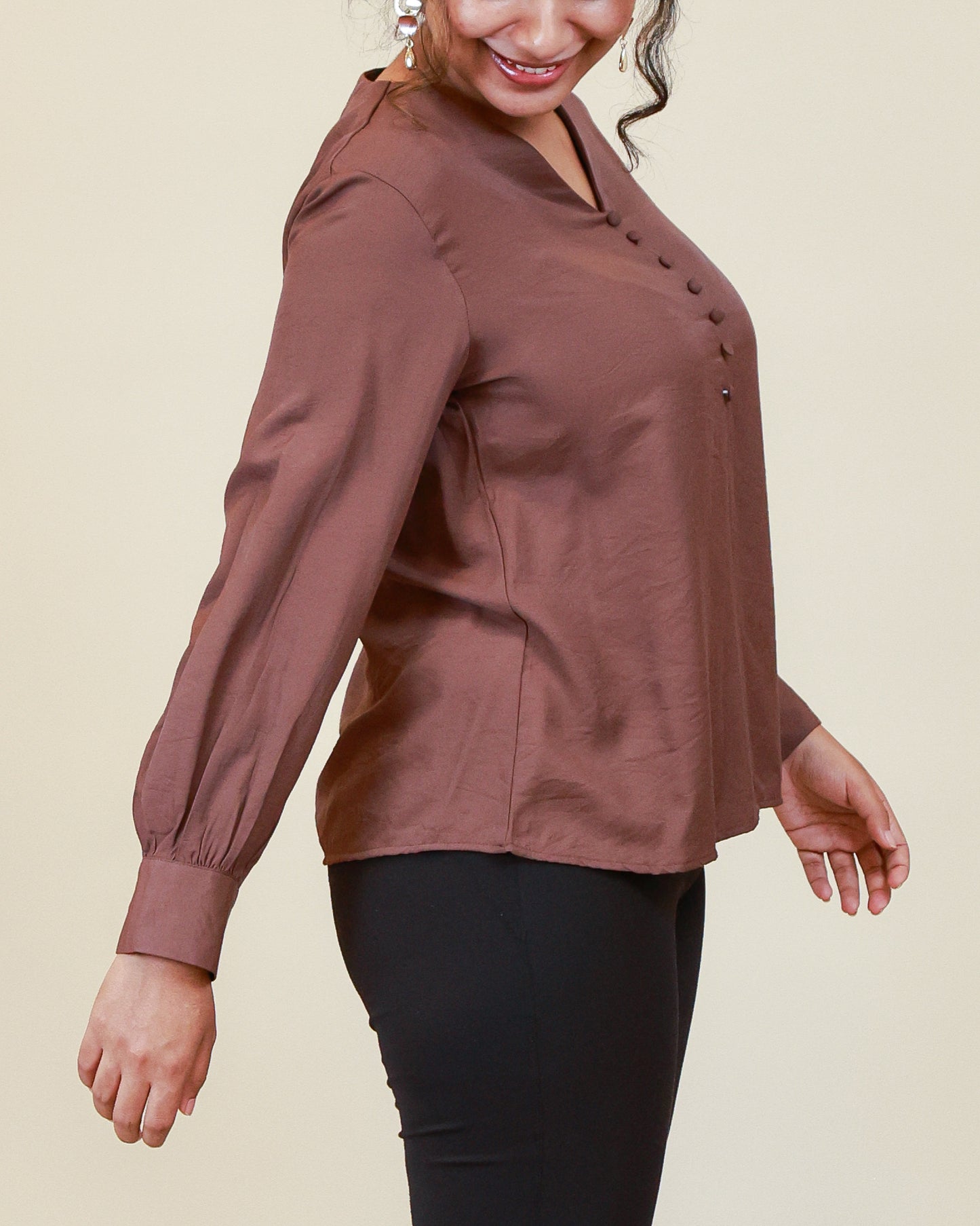 Celeste Mocha Blouse