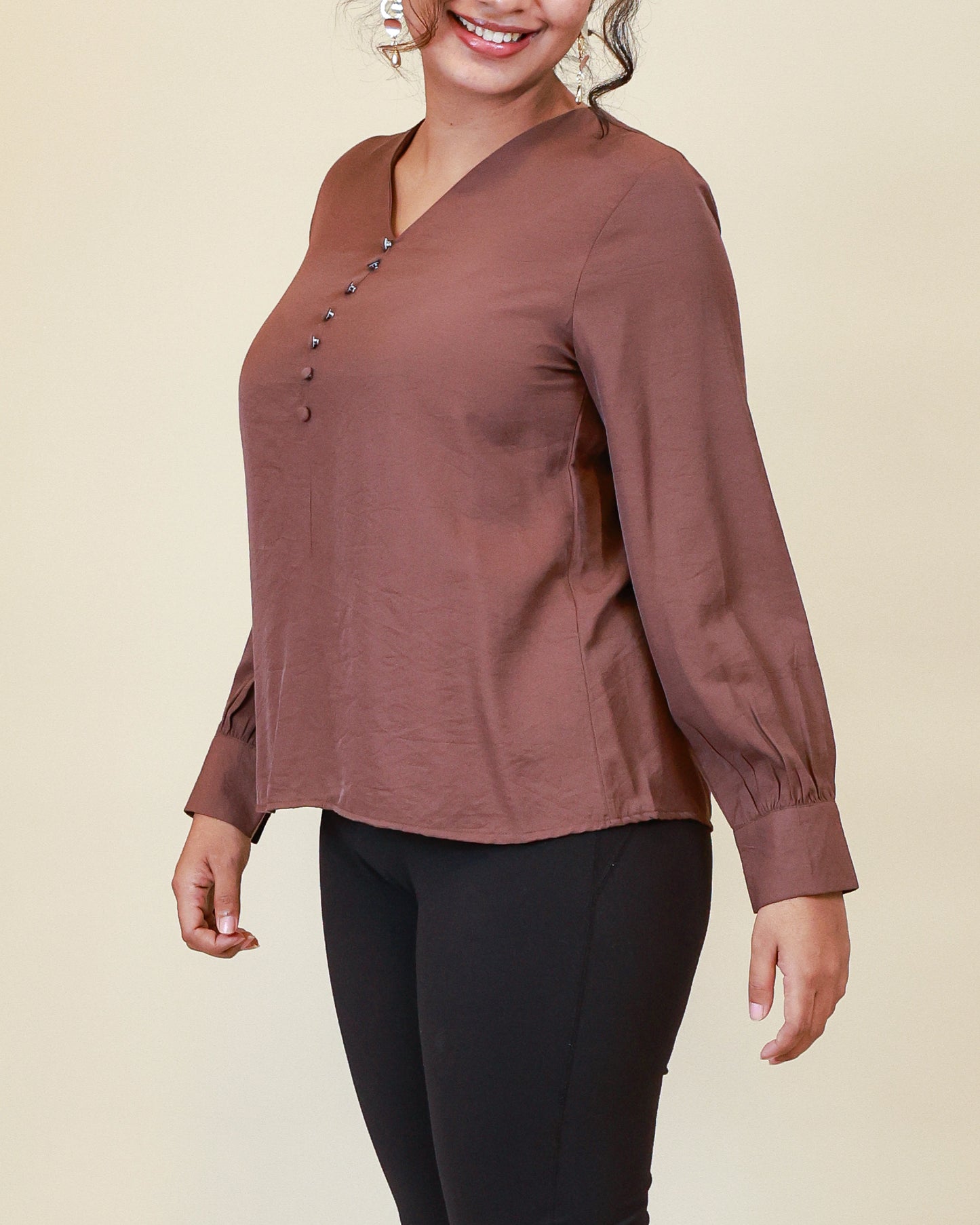 Celeste Mocha Blouse